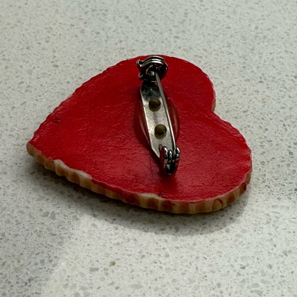 Vintage Heart Brooch Pin Valentine's Day - Picture 7 of 10